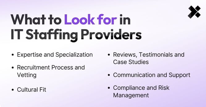 {XT}-What to Look for in  IT Staffing Providers