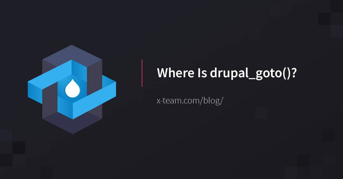 Where Is drupal_goto() in Drupal 8? image