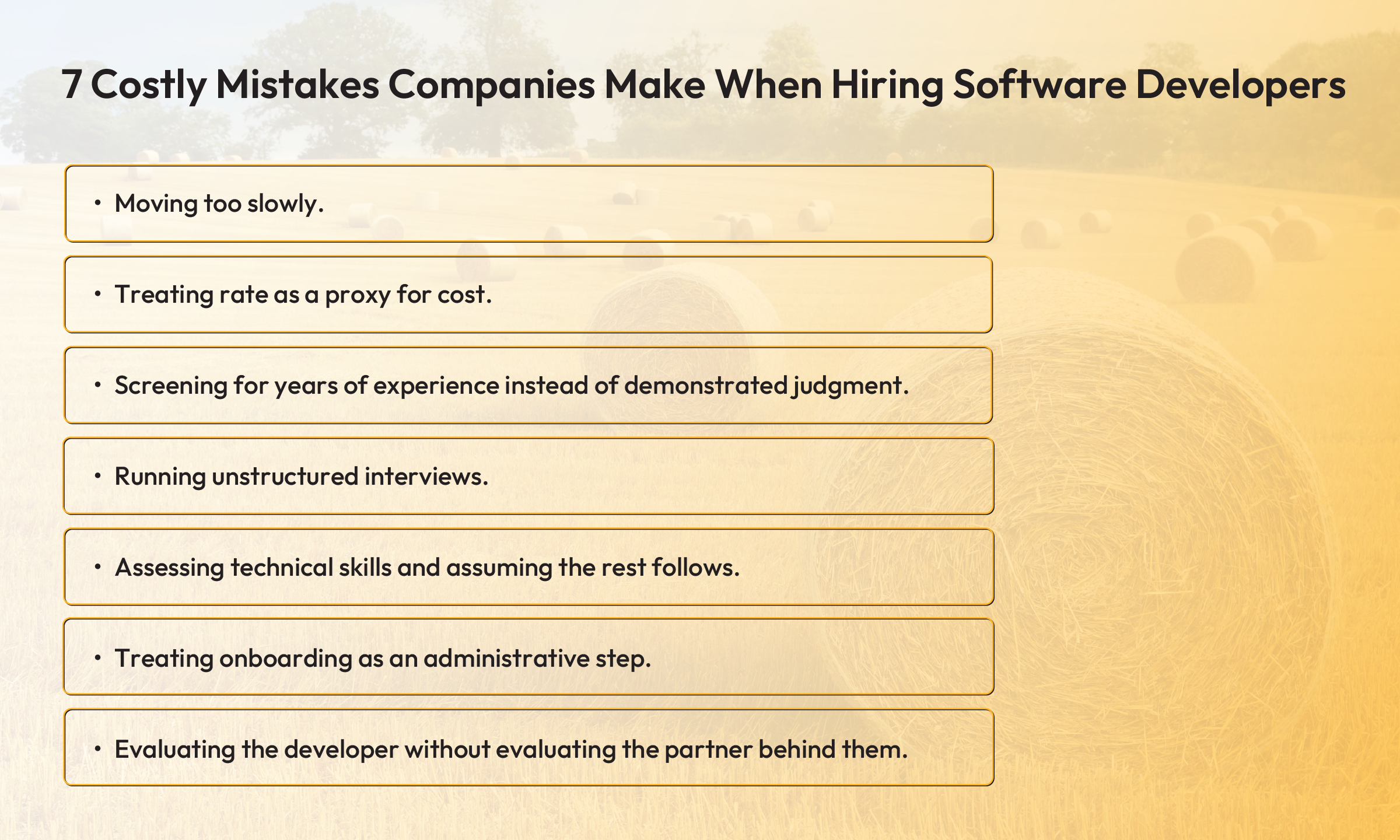 7 Costly Mistakes Companies Make When Hiring Software Developers