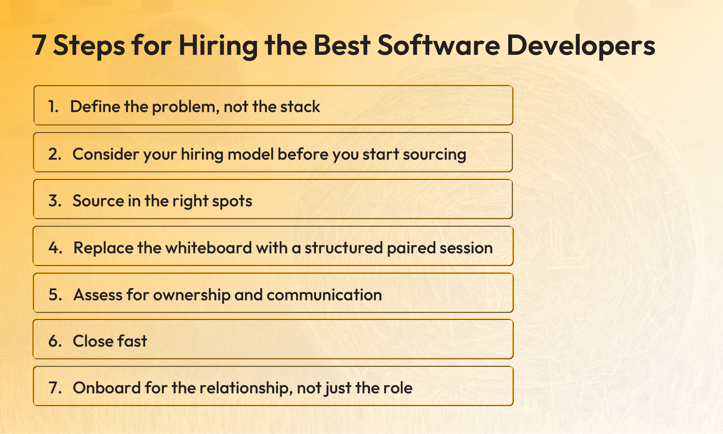7 Steps for Hiring the Best Software Developers