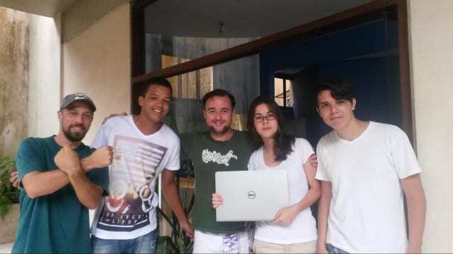 From left to right, me, Juinior, Álvaro, Jéssica and João. The initial Avante team.