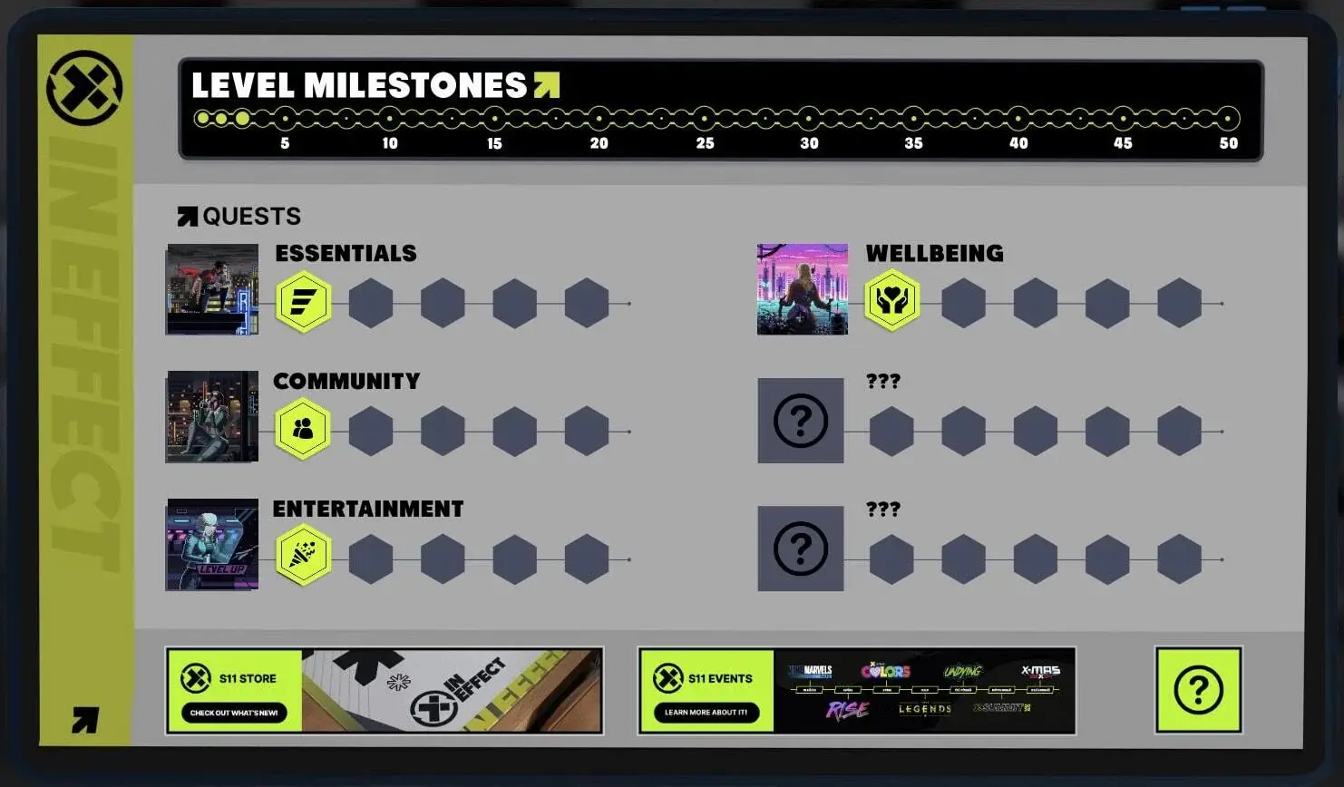 The XTU Quest Board for Season 11