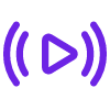 Live streaming infrastructure icon